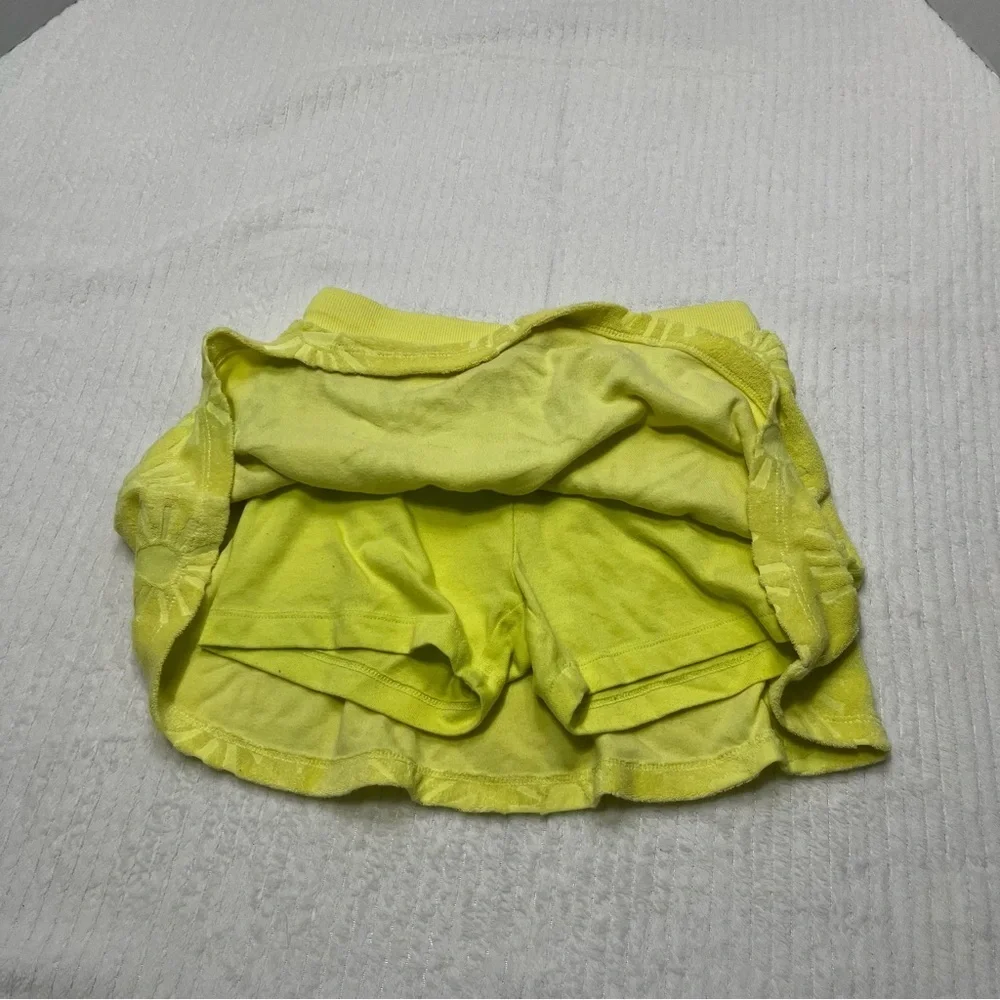 Old Navy Yellow Textured Skater Skirt